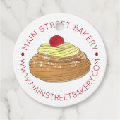 Italiaanse bakkerij Zeppole was gebakken met gebak Bedankjes Labels (Voorkant)