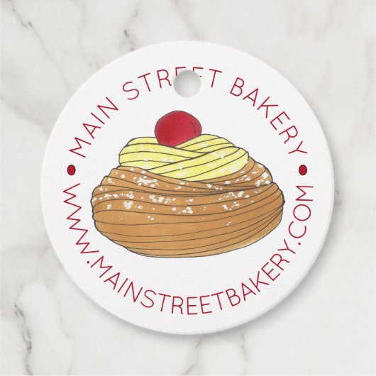 Italiaanse bakkerij Zeppole was gebakken met gebak Bedankjes Labels (Voorkant)