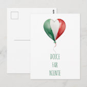 Italiaanse ballon Dolce Far Niente Briefkaart (Voorkant / Achterkant)