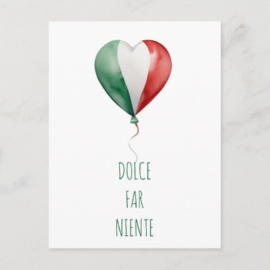 Italiaanse ballon Dolce Far Niente Briefkaart (Voorkant)