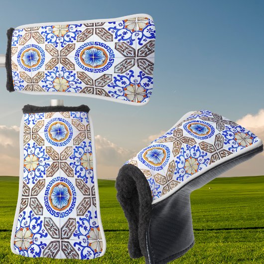 Italiaanse blauwe mozaïek golfheadcover