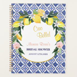 Italiaanse Blauwe Tegel Limoenen Ciao Bella Bruids Planner