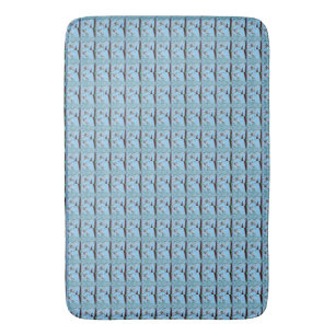 Italiaanse Blauwe Zeemeermin Motief Art Print Badmat