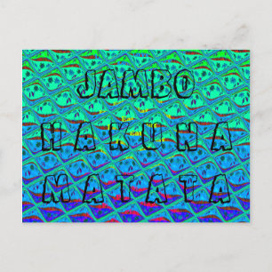 Italiaanse Blauwe Zeemeermin Motief Art Print Briefkaart