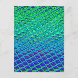 Italiaanse Blauwe Zeemeermin Motief Art Print Briefkaart