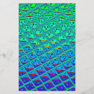 Italiaanse Blauwe Zeemeermin Motief Art Print Briefpapier