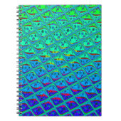 Italiaanse Blauwe Zeemeermin Motief Art Print Notitieboek (Voorkant)