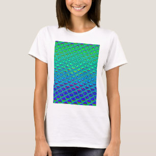 Italiaanse Blauwe Zeemeermin Motief Art Print T-shirt