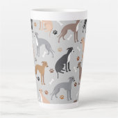 Italiaanse Botten van Greyhound Dog en Mok van Paw (Voorkant)