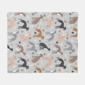 Italiaanse Botten van Greyhound Dog en Paws Fleece (Voorkant (Horizontaal))