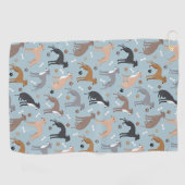 Italiaanse Botten van Greyhound Dog en poten Golfhanddoek (Horizontaal)