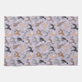 Italiaanse Botten van Greyhound Dog en poten Theedoek (Horizontaal)