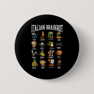 Italiaanse Brainrot Ballerina Ino Karakter Meme Mi Ronde Button 5,7 Cm