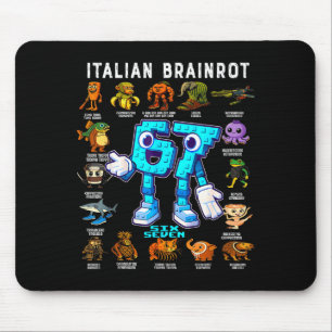 Italiaanse Brainrot Grappige 67 Meme Verjaardagsde Muismat