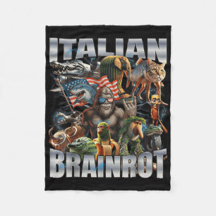 Italiaanse Brainrot Grote Meme 4 juli Vlag Voet Fleece Deken