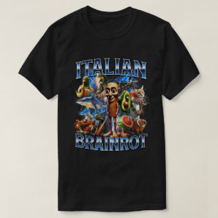 Italiaanse Brainrot Meme Collage Kunst T-shirt