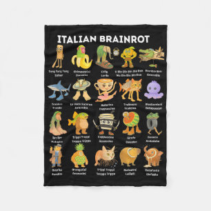 Italiaanse Brainrot Meme Voor Kinderen Jongen Mann Fleece Deken