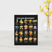 Italiaanse Brainrot Meme Voor Kinderen Jongens Man Kaart (Gele Bloem)