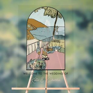 Italiaanse bruiloft welkom acryl bord