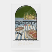 Italiaanse bruiloft welkom acryl bord (Voorkant)