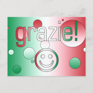 Italiaanse cadeautjes : Dank je wel / Grazie Face Briefkaart