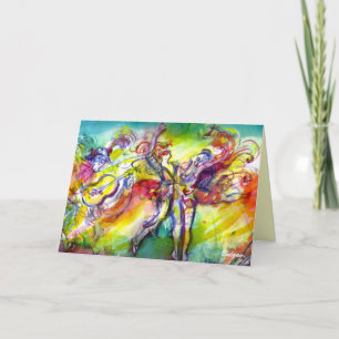 ITALIAANSE CARNIVAL DANCE EN MUZIEK Valentijnsdag Feestdagen Kaart