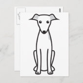Italiaanse Cartoon Greyhound Dog Briefkaart (Voorkant / Achterkant)