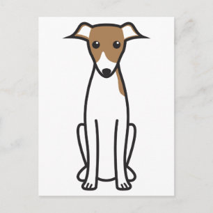 Italiaanse Cartoon Greyhound Dog Briefkaart