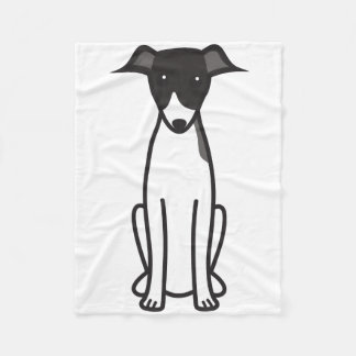 Italiaanse Cartoon Greyhound Dog Fleece Deken