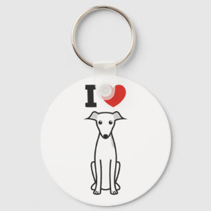 Italiaanse Cartoon Greyhound Dog Sleutelhanger