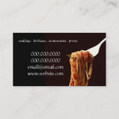 Italiaanse cateringdienst pastei visitekaartje (Achterkant)