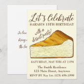 Italiaanse Cheesecake Slice Dessert Party Kaart (Voorkant / Achterkant)