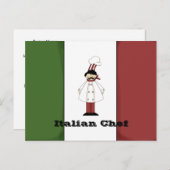 Italiaanse Chef #1 Recipcard Briefkaart (Voorkant / Achterkant)