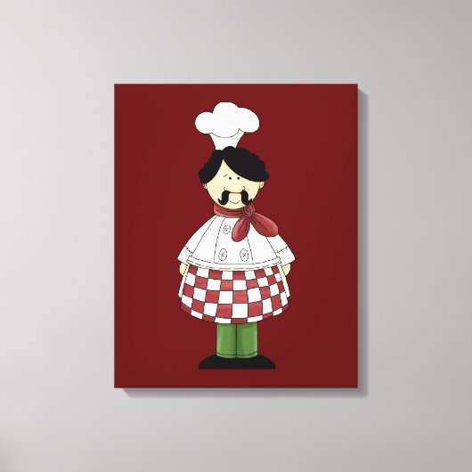 Italiaanse Chef 2 Canvas Afdruk (Voorkant)