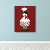 Italiaanse Chef 2 Canvas Afdruk (Insitu (Houten vloer))