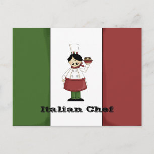 Italiaanse Chef #3 Recipcard Briefkaart