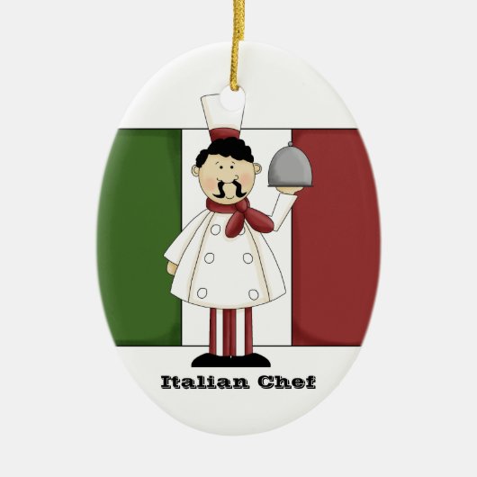 Italiaanse Chef #4 Kitchen Ornament (Voorkant)
