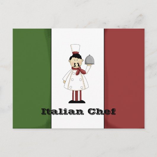 Italiaanse Chef #4 Recipcard Briefkaart (Voorkant)