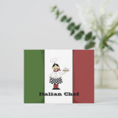 Italiaanse Chef #7 Recipcard Briefkaart (Staand voorkant)