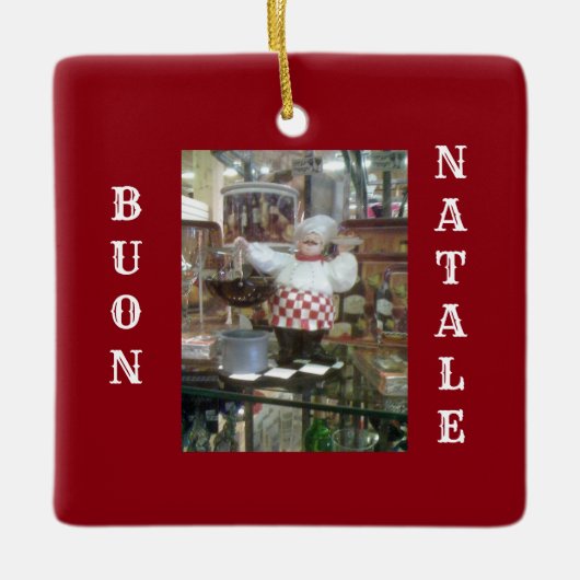 ***ITALIAANSE CHEF** CHRISTMAS ORNAMENT (Voorkant)