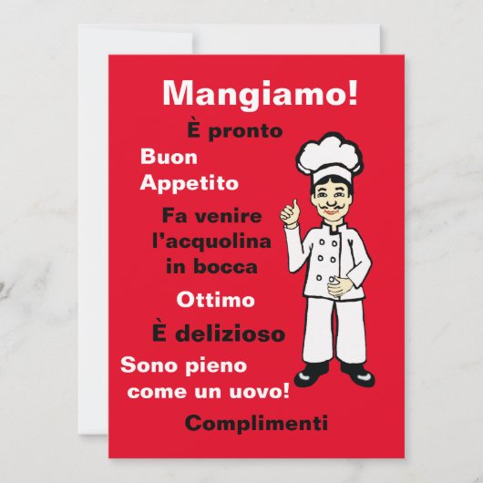 Italiaanse chef-kok - Mangiamo (Voorkant)