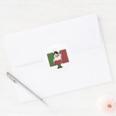 Italiaanse Chef -  Ronde Sticker (Envelop)