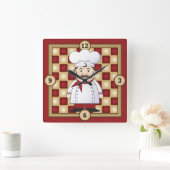 Italiaanse Chef Vierkante Klok (Huis)