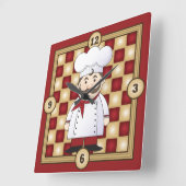 Italiaanse Chef Vierkante Klok (Hoek)