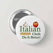 ITALIAANSE CHEFS RONDE BUTTON 5,7 CM (Voorkant /achterkant)