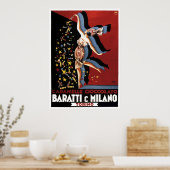 ITALIAANSE CHOCOLATE BARATTI & MILANO c. 1920 Poster (Keuken)