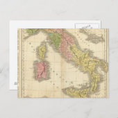 Italiaanse Chonology Atlas Map Briefkaart (Voorkant / Achterkant)