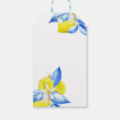 Italiaanse citroen bloemige bruidsdouche cadeaulabel (Achterkant)