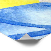 Italiaanse citroen bloemige bruidsfeestgeschenken poster (Hoek)