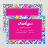 Italiaanse citroen waterverf platte bedankkaart (Voorkant / Achterkant)